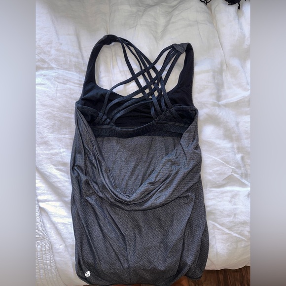 lululemon free to be tank in heather gray size 0 - Picture 1 of 4